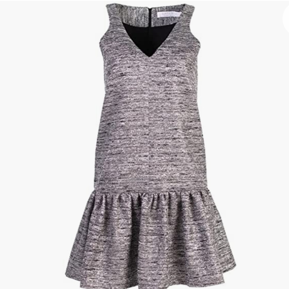 🥳🔥🎉Hunter Bell Metallic Tweed Drop Waist Dress - Picture 4 of 16